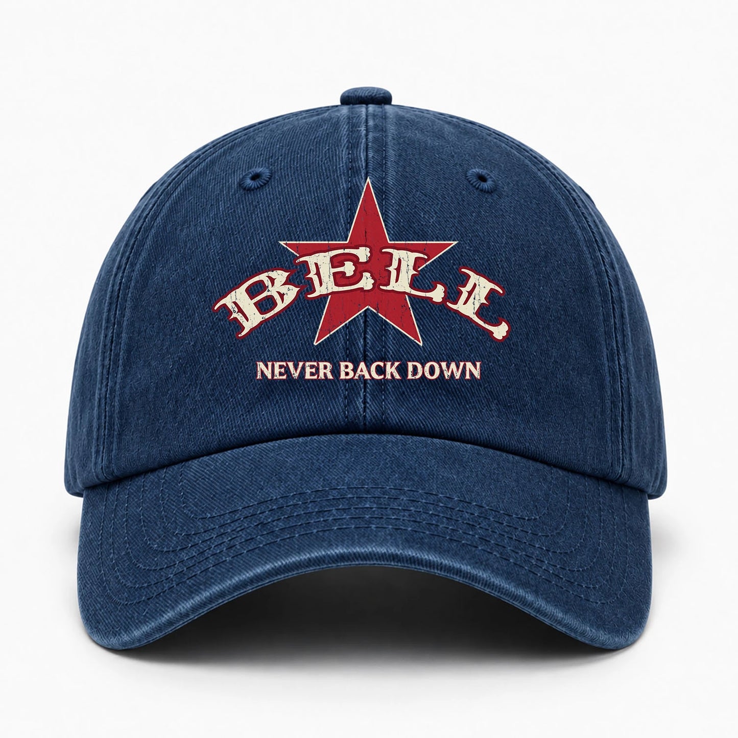 Never Back Down Western Blue Denim Cap BELL 13K1 C61PF