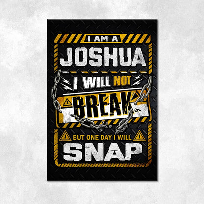 JOSHUA Motivational Rug – Black & Yellow Quote Carpet for Living Room 13K1-AR1