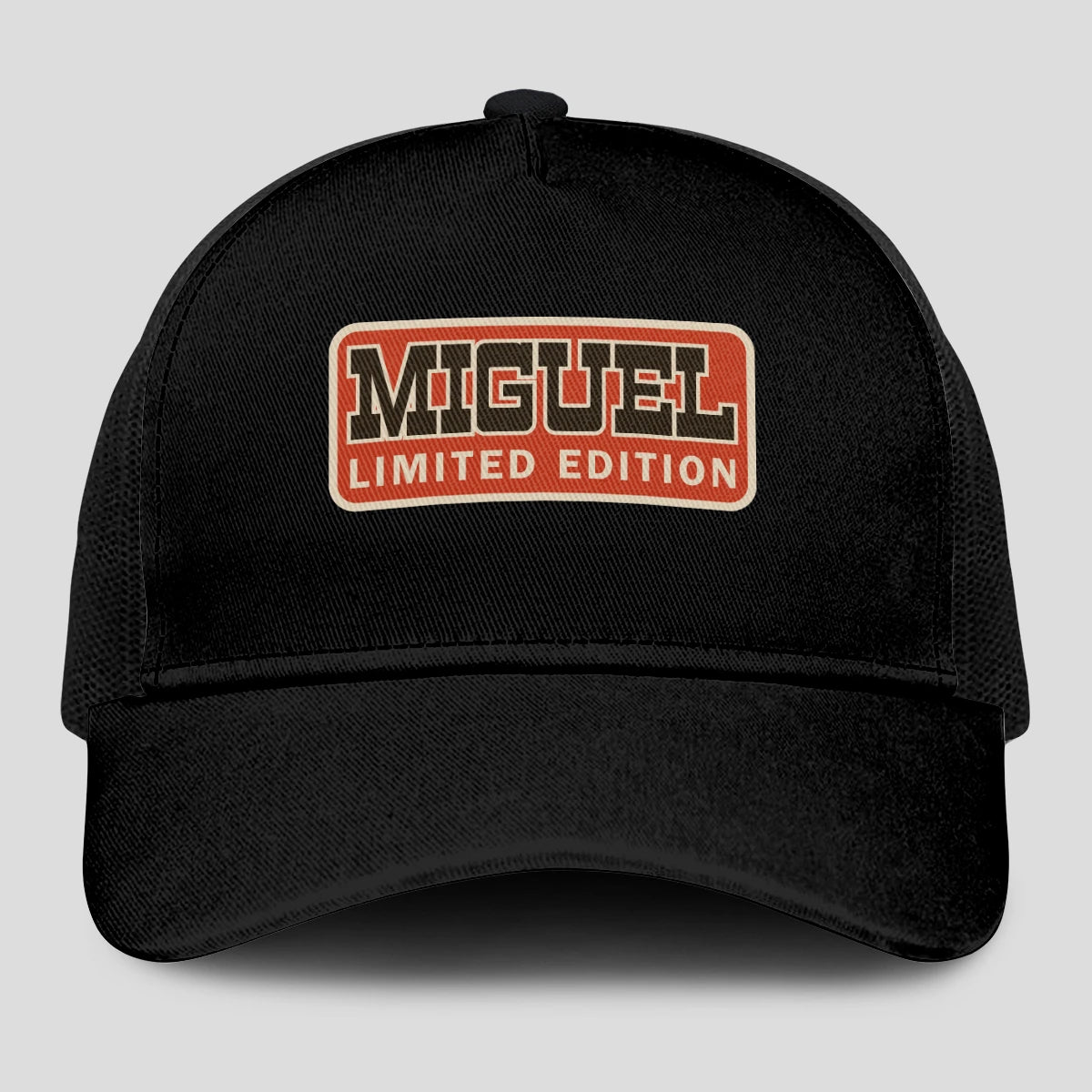 Limited Edition Red Logo Black Mesh Cap MIGUEL 13K1 C215PF