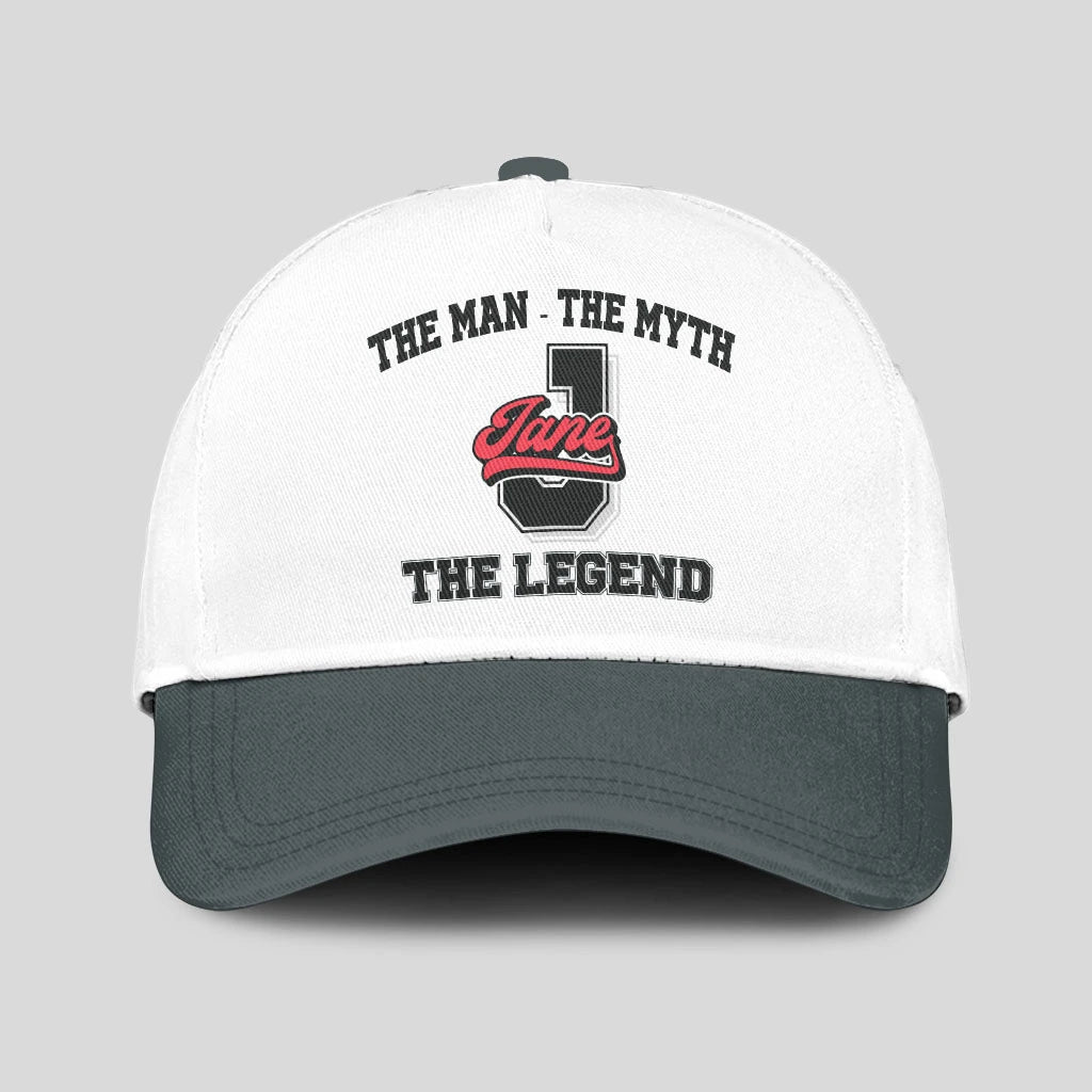 The Man The Myth The Legend Custom Initial Letter And Name Cap JANE 13K1 C38PF