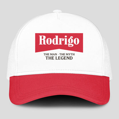 The Man The Myth The Legend Red And White Mesh Cap RODRIGO 13K1 C197PF