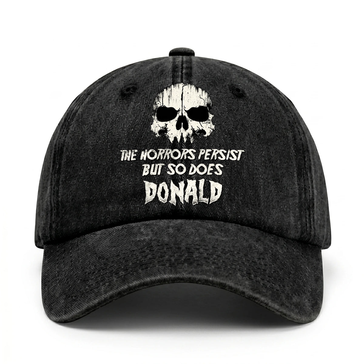 The Horrors Persist But So Does Your Name Cool Skull Washed Cap DONALD 13K1 C134PF