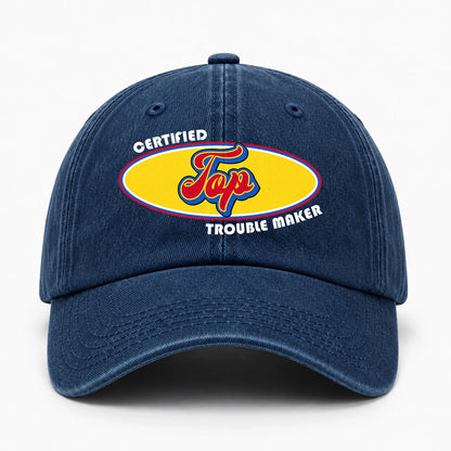 Certified Your Name Trouble Maker Washed Cap TOP 13K1 C73PF