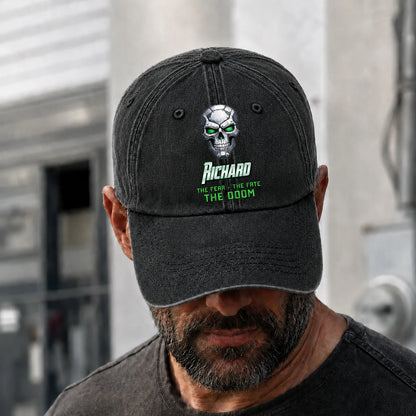 The Fear The Fate The Doom Skull Washed Cap RICHARD 13K1 C99PF