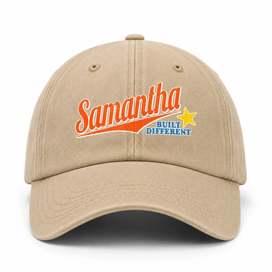 Your Name Built Different Logo Washed Cap SAMANTHA 13K1 C56PF