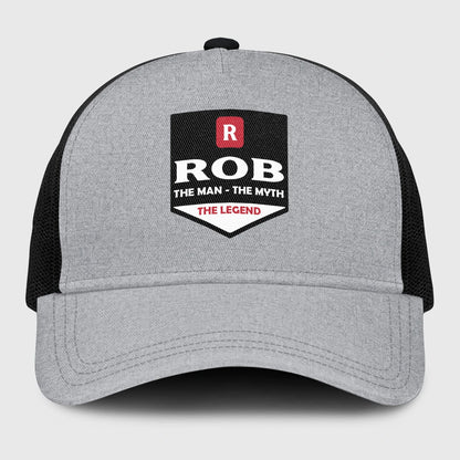 The Man The Myth The Legend Gray Mesh Cap ROB 13K1 C189PF
