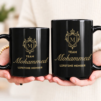 Team Your Name Lifetime Member Golden Crest Mug MOHAMMED 13K1 MG31