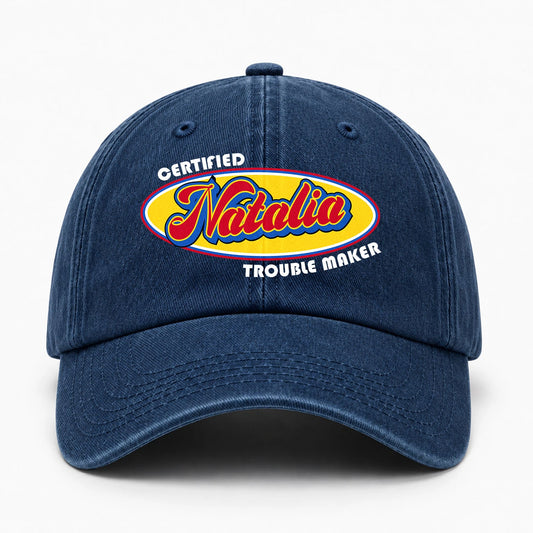 Certified Your Name Trouble Maker Washed Cap NATALIA 13K1 C73PF