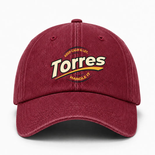 Keep Calm & Let Your Name Handle It Burgundy Washed Cap TORRES 13K1 C105PF