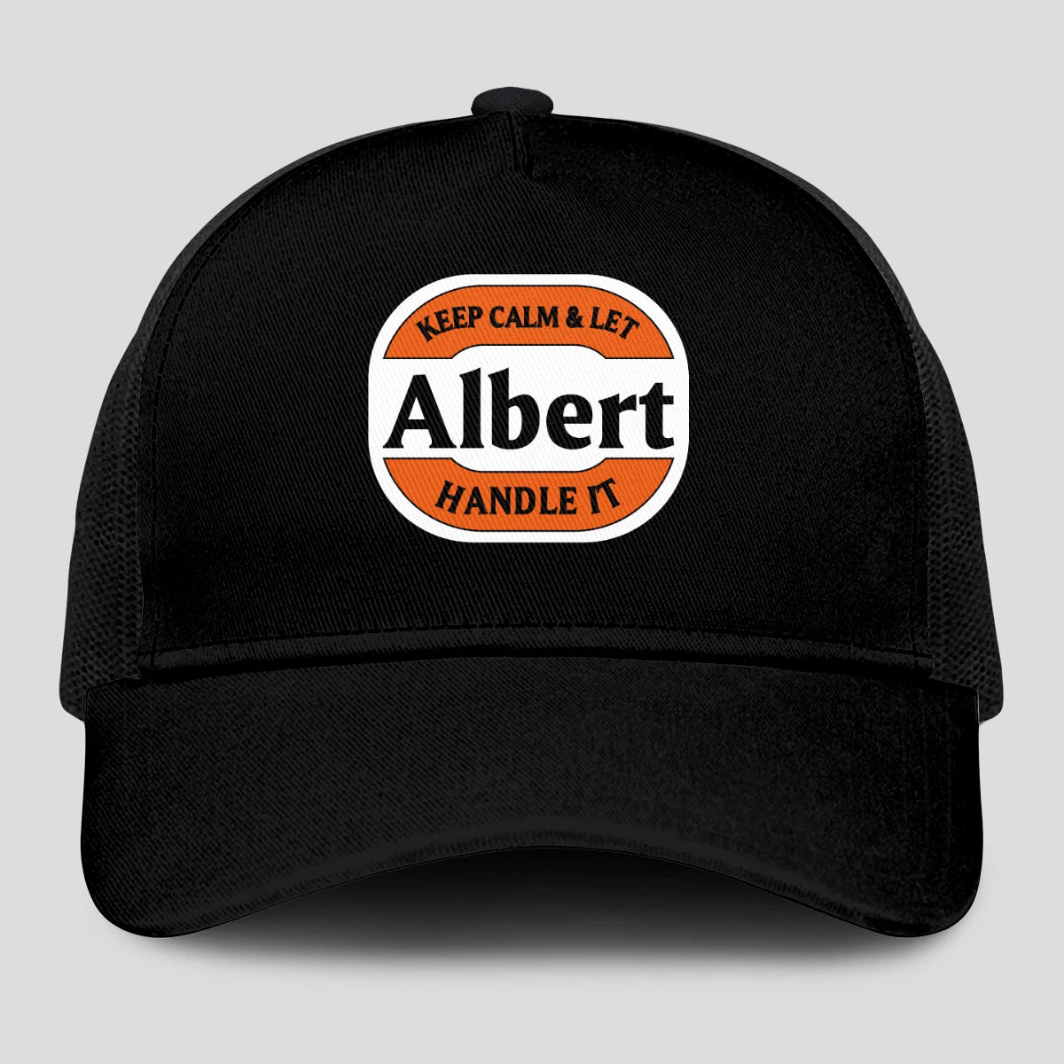 Keep Calm & Let Your Name Handle It Black Mesh Cap ALBERT 13K1 C199PF