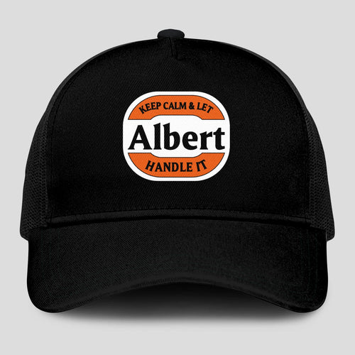 Keep Calm & Let Your Name Handle It Black Mesh Cap ALBERT 13K1 C199PF
