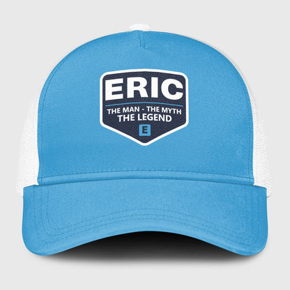 The Man The Myth The Legend Light Blue Mesh Cap ERIC 13K1 C190PF