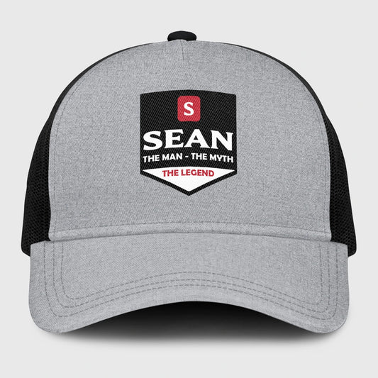 The Man The Myth The Legend Gray Mesh Cap SEAN 13K1 C189PF