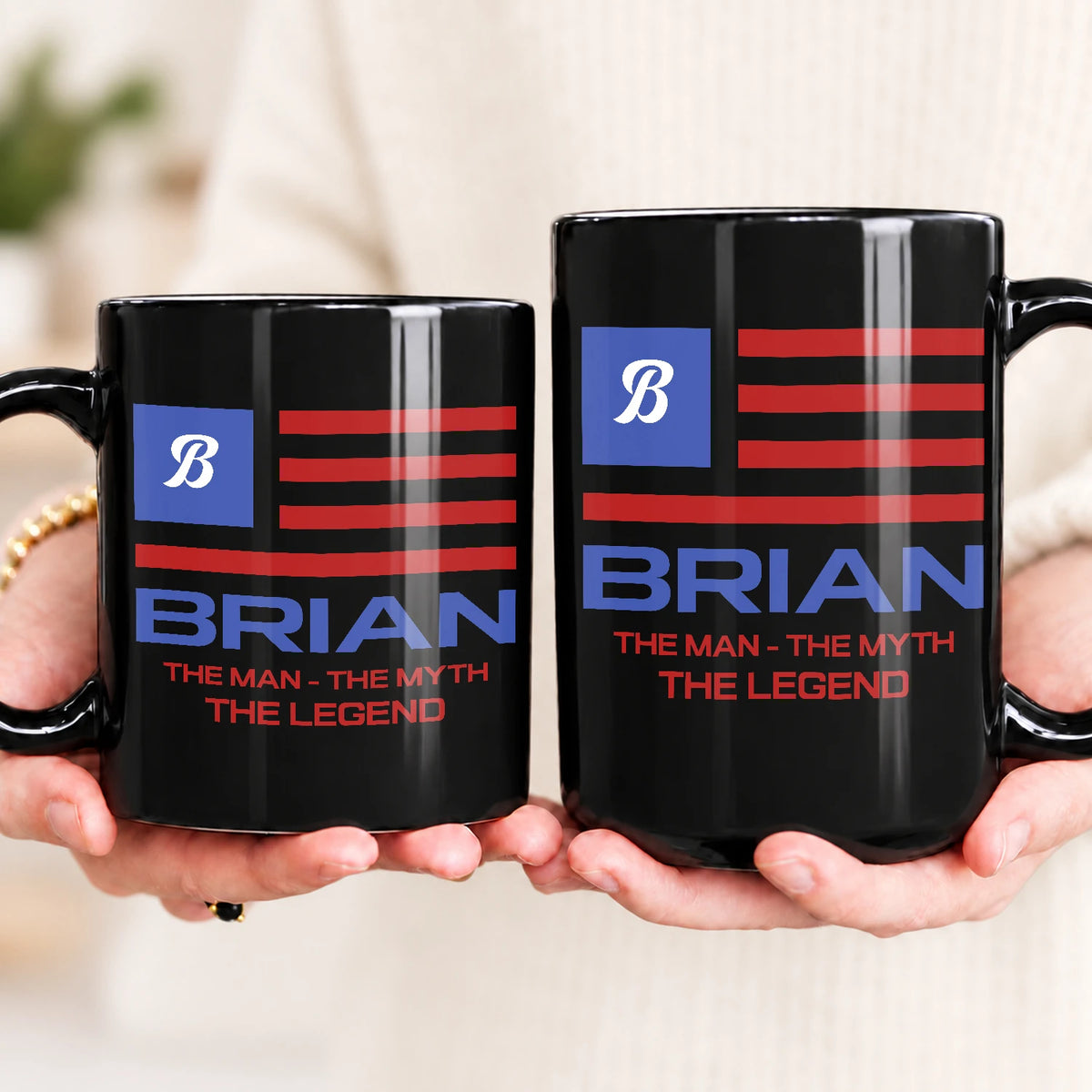 The Man The Myth The Legend American Flag Mug BRIAN 13K1 MG18