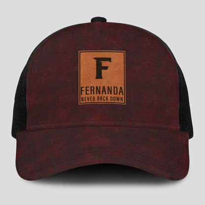 Never Back Down Burgundy And Black Mesh Cap FERNANDA 13K1 C208PF