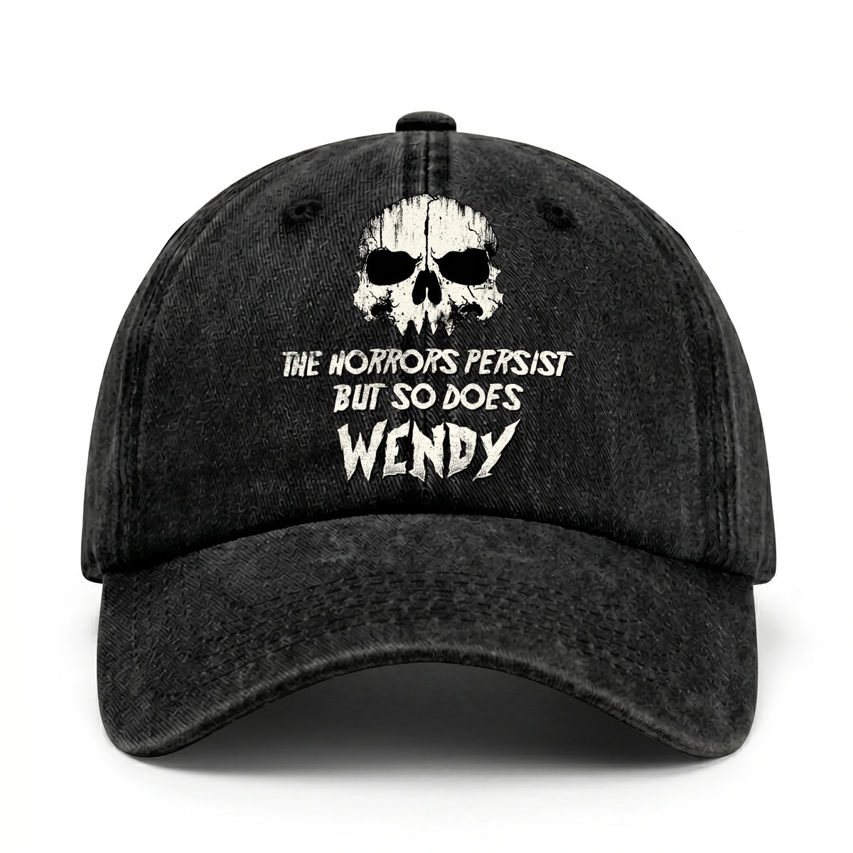 The Horrors Persist But So Does Your Name Cool Skull Washed Cap WENDY 13K1 C134PF