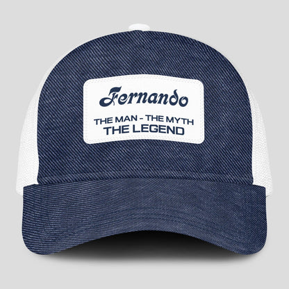 The Man The Myth The Legend Blue Denim Mesh Cap FERNANDO 13K1 C194PF