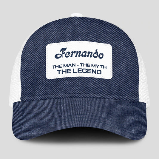 The Man The Myth The Legend Blue Denim Mesh Cap FERNANDO 13K1 C194PF