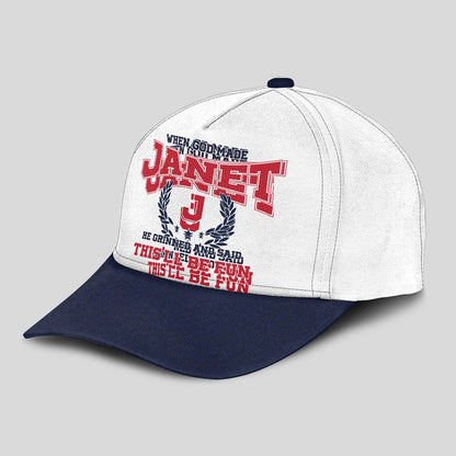 When God Made Your Name He Grinned And Said This'll Be Fun Blue Cap JANET 13K1 C57PF