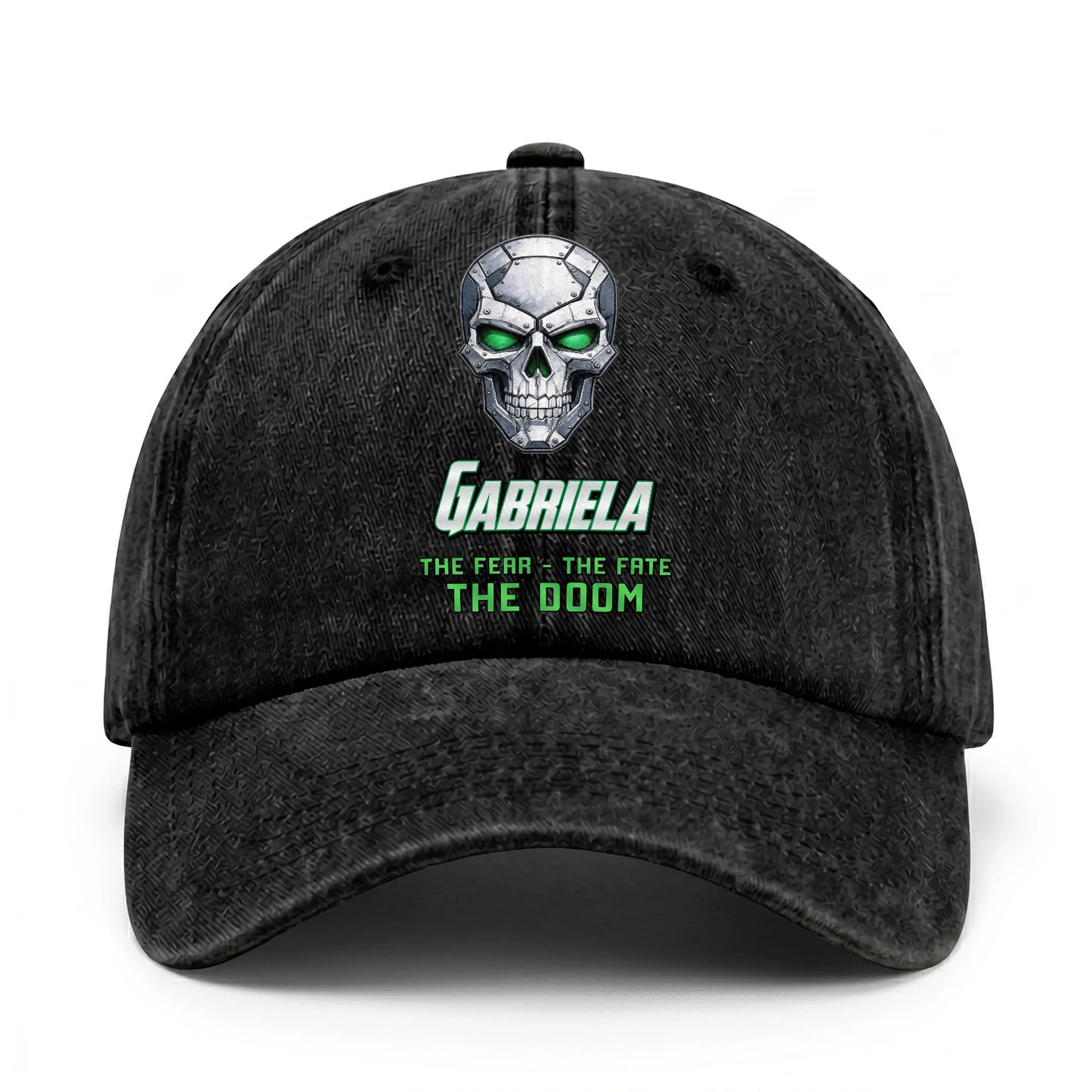 The Fear The Fate The Doom Skull Washed Cap GABRIELA 13K1 C99PF