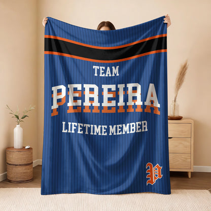 Team Your Name Lifetime Member Basketball Fleece Blanket PEREIRA 13K1 BK47