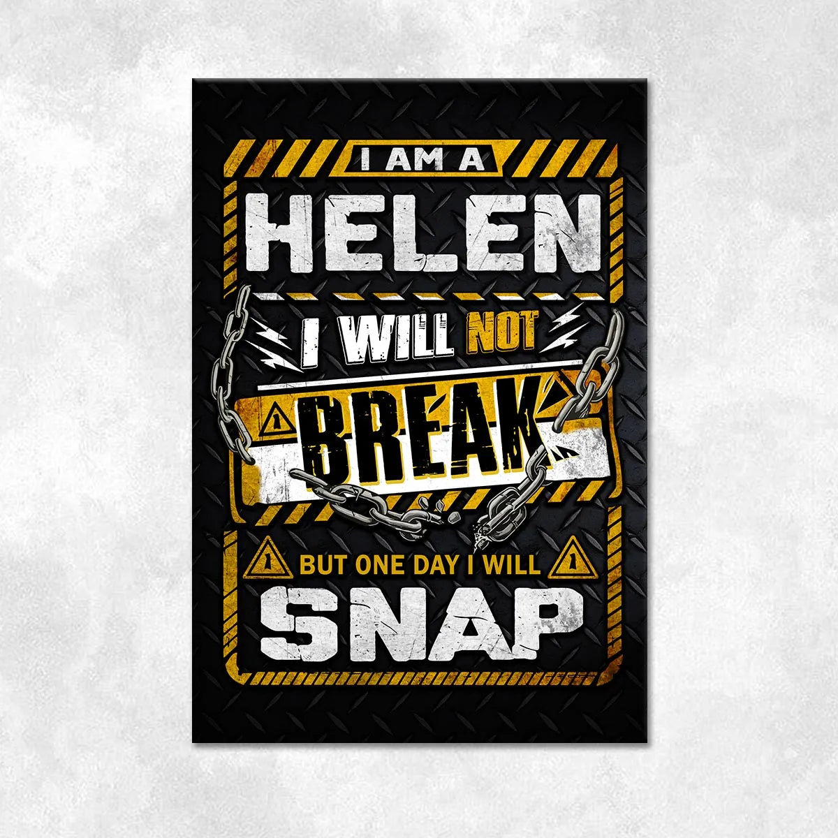 HELEN Motivational Rug – Black & Yellow Quote Carpet for Living Room 13K1-AR1