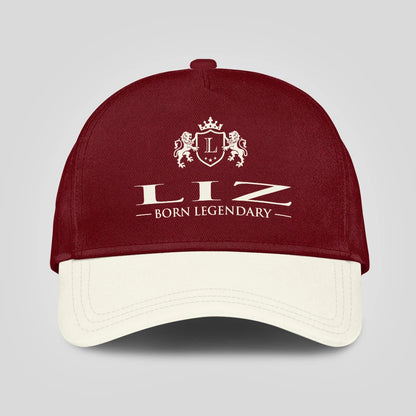 Born Legendary Burgundy And Beige Cap LIZ 13K1 C181PF