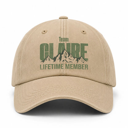 Team Your Name Lifetime Member Mountain Cap CLAIRE 13K1 C58PF