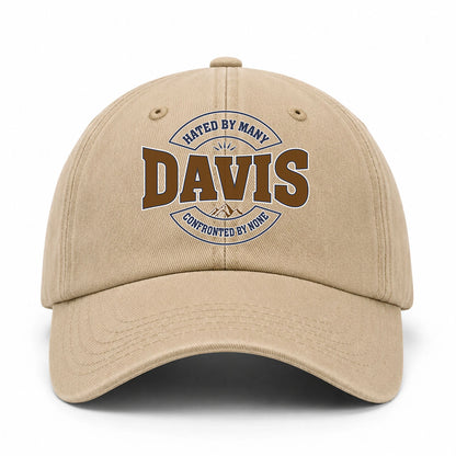 Hated By Many Confronted By None Washed Cap DAVIS 13K1 C36PF