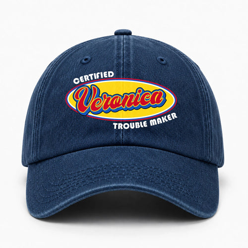 Certified Your Name Trouble Maker Washed Cap VERONICA 13K1 C73PF