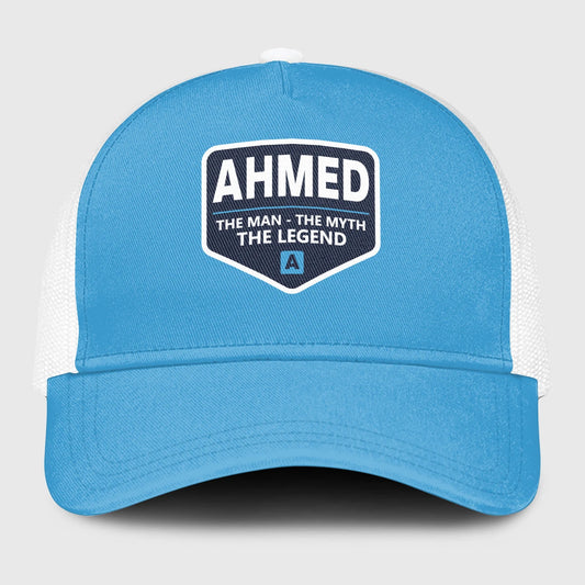 The Man The Myth The Legend Light Blue Mesh Cap AHMED 13K1 C190PF