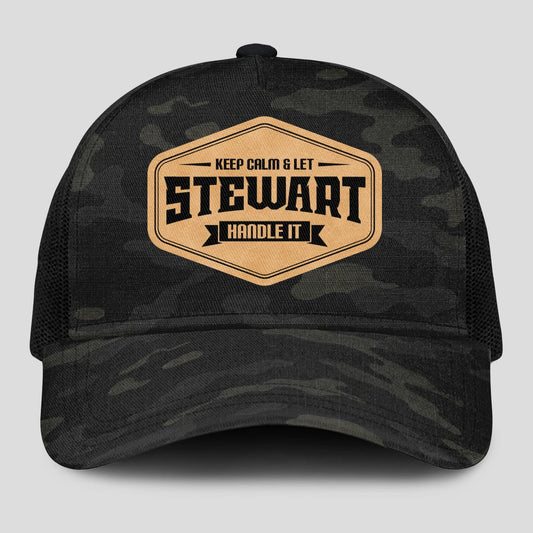 Keep Calm & Let Your Name Handle It Dark Camo Mesh Cap STEWART 13K1 C195PF