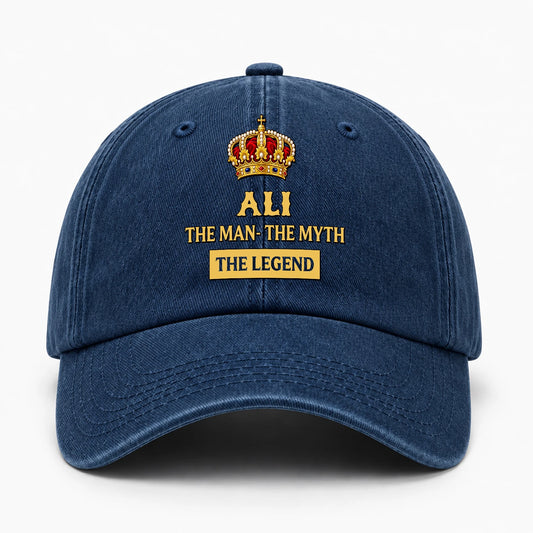 The Man The Myth The Legend King Crown Washed Cap ALI 13K1 C146PF