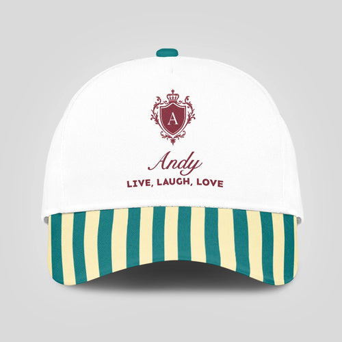 Live Laugh Love Green And Yellow Royal Cap ANDY 13K1 C122PF