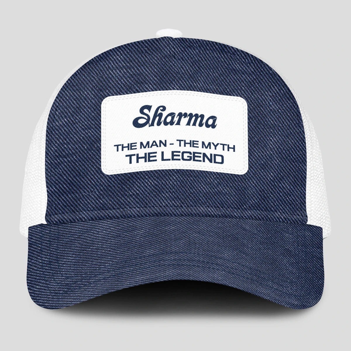The Man The Myth The Legend Blue Denim Mesh Cap SHARMA 13K1 C194PF