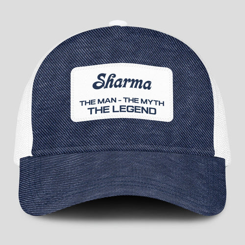 The Man The Myth The Legend Blue Denim Mesh Cap SHARMA 13K1 C194PF