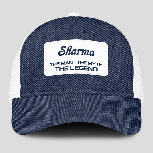 The Man The Myth The Legend Blue Denim Mesh Cap SHARMA 13K1 C194PF