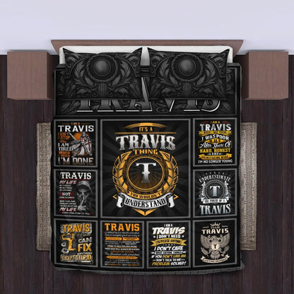 TRAVIS Limited Edition Personalized Bedding Set 13K1-BS2