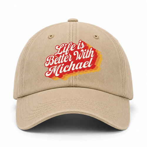 Life Is Better With Your Name Vintage Washed Cap MICHAEL 13K1 C67PF