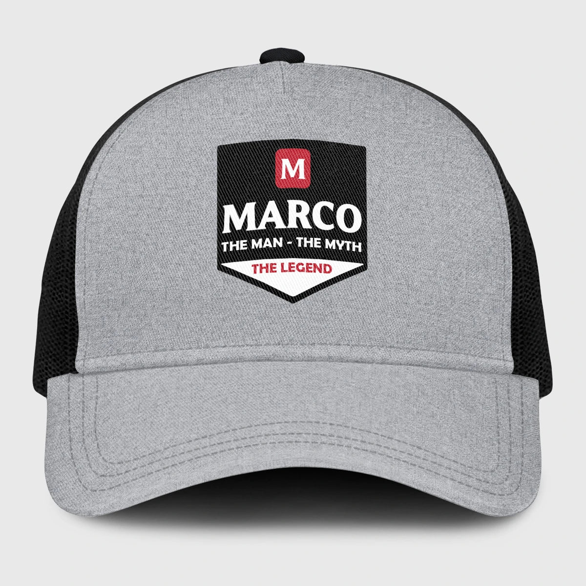 The Man The Myth The Legend Gray Mesh Cap MARCO 13K1 C189PF