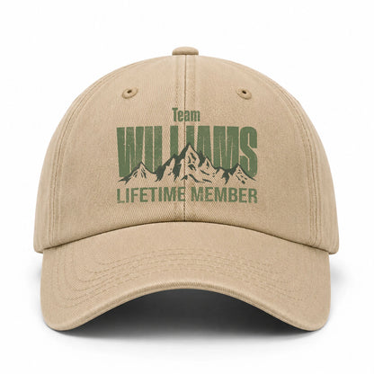 Team Your Name Lifetime Member Mountain Cap WILLIAMS 13K1 C58PF