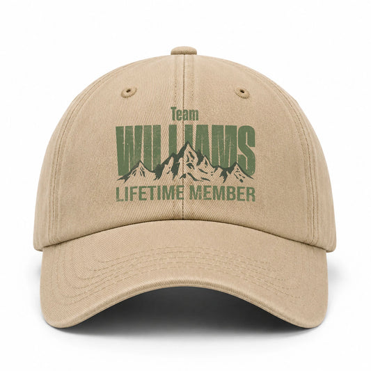 Team Your Name Lifetime Member Mountain Cap WILLIAMS 13K1 C58PF
