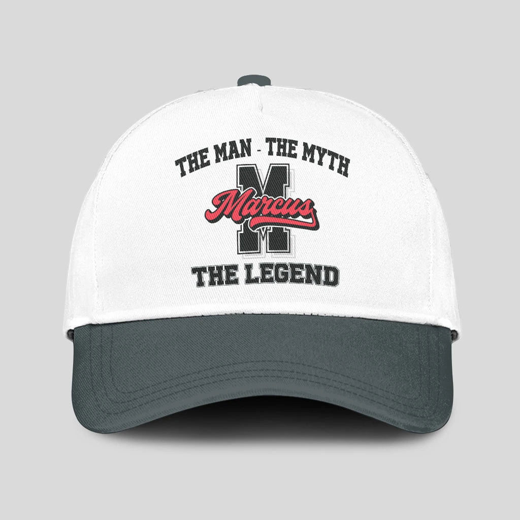 The Man The Myth The Legend Custom Initial Letter And Name Cap MARCUS 13K1 C38PF