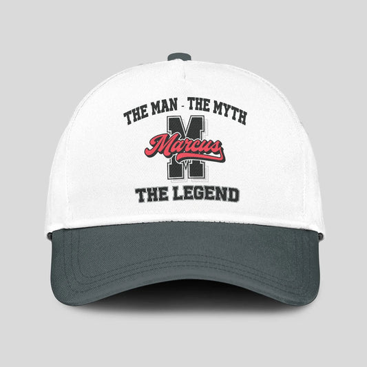 The Man The Myth The Legend Custom Initial Letter And Name Cap MARCUS 13K1 C38PF