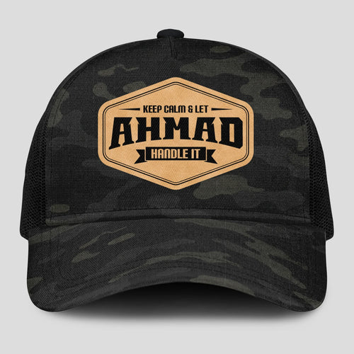 Keep Calm & Let Your Name Handle It Dark Camo Mesh Cap AHMAD 13K1 C195PF