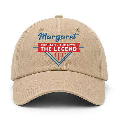 The Man The Myth The Legend Logo Washed Cap MARGARET 13K1 C37PF