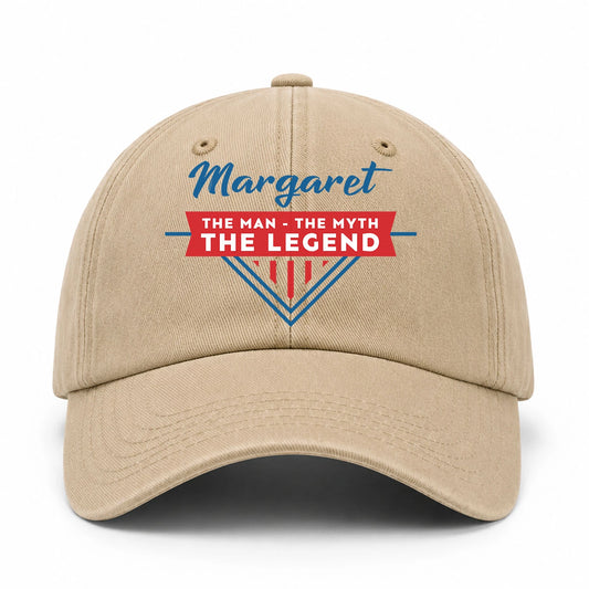 The Man The Myth The Legend Logo Washed Cap MARGARET 13K1 C37PF