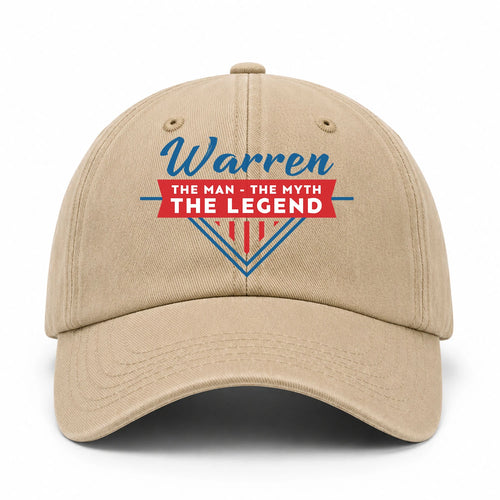 The Man The Myth The Legend Logo Washed Cap WARREN 13K1 C37PF