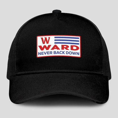 Never Back Down Vintage America Black Mesh Cap WARD 13K1 C207PF