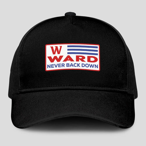 Never Back Down Vintage America Black Mesh Cap WARD 13K1 C207PF